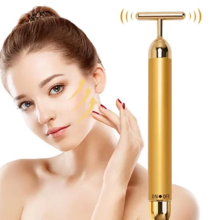 Massageador Facial Vibratório Dourado